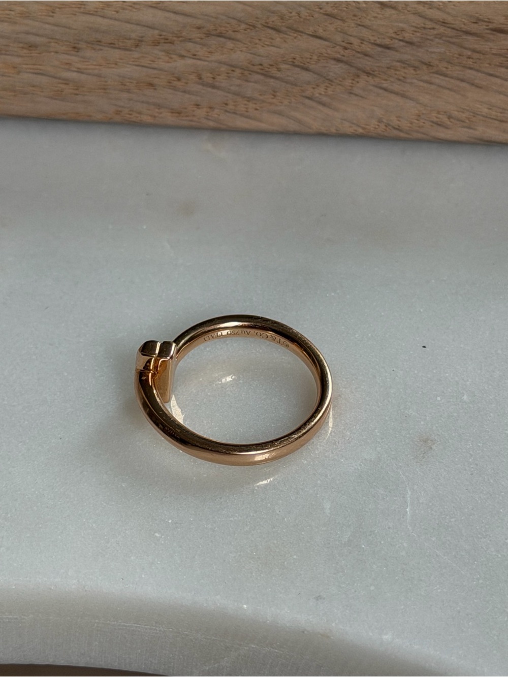 Tiffany T1 Ring in rose gold with diamonds - Picture 5 of 5